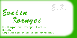 evelin kornyei business card